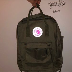 Olive Green Fjallraven Kanken backpack